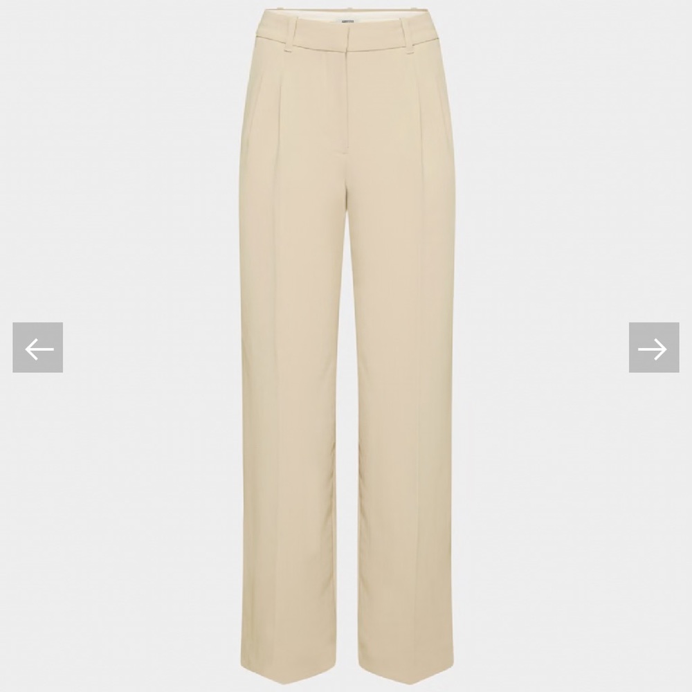 Aritzia Wilfred Effortless Pants in size 10, Tan/Yellow